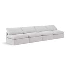 Meridian Furniture Indulge Cream Velvet Modular Sofa