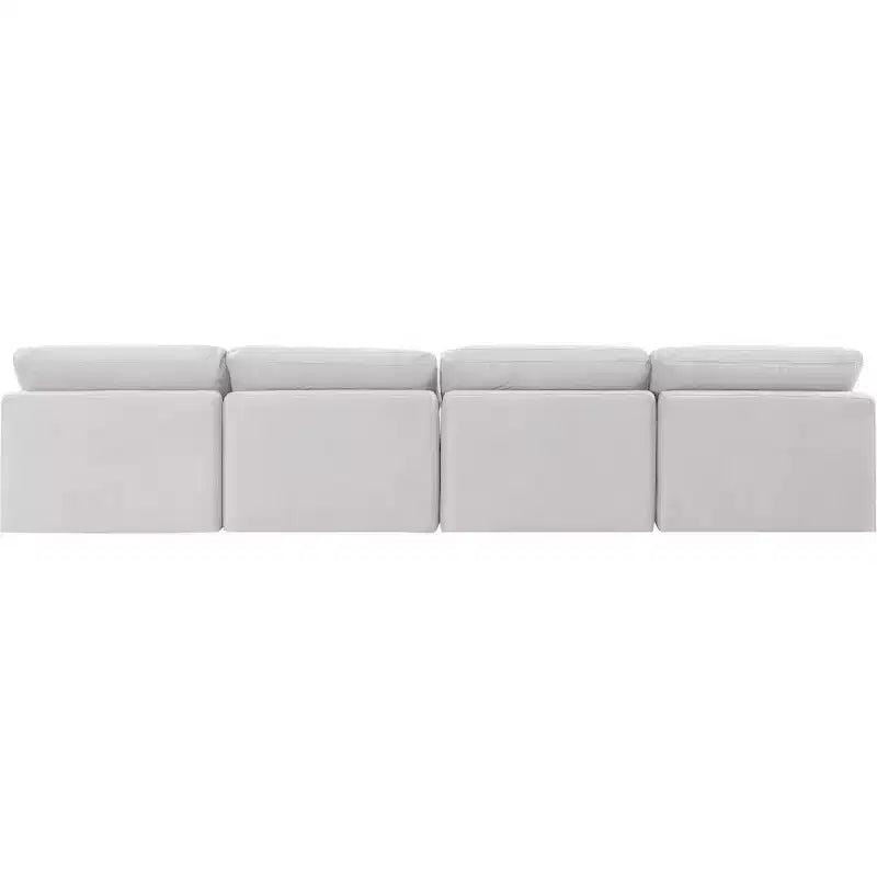 Canapé modulable en velours crème Indulge Meridian Furniture