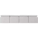 Canapé modulable en velours crème Indulge Meridian Furniture