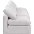 Canapé modulable en velours crème Indulge Meridian Furniture