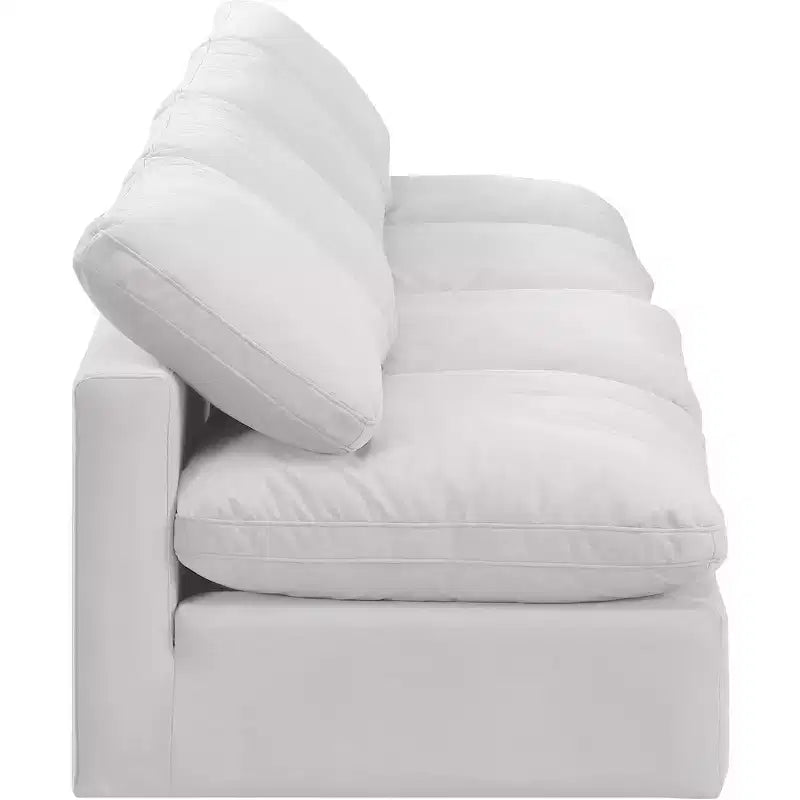 Canapé modulable en velours crème Indulge Meridian Furniture