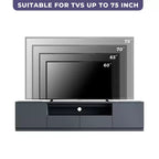 Meuble TV moderne ATJafurn de 300,2 cm pour téléviseurs de 55/65/75 pouces, console média comprenant un meuble TV et un meuble de rangement à 2 tiroirs pour le salon