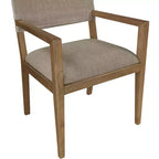 Chaise de salle à manger avec accoudoirs en tissu texturé Meridian Furniture Avon Linen