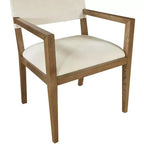 Chaise de salle à manger avec accoudoirs en tissu texturé Meridian Furniture Avon Linen