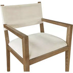 Chaise de salle à manger avec accoudoirs en tissu texturé Meridian Furniture Avon Linen