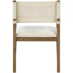 Chaise de salle à manger avec accoudoirs en tissu texturé Meridian Furniture Avon Linen
