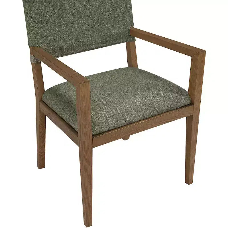 Chaise de salle à manger avec accoudoirs en tissu texturé Meridian Furniture Avon Linen