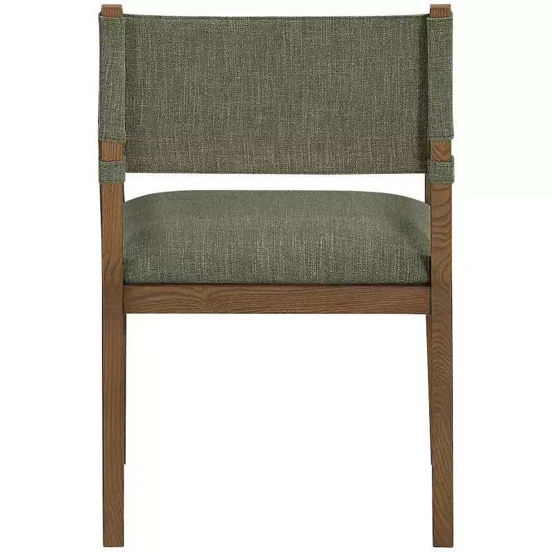 Chaise de salle à manger avec accoudoirs en tissu texturé Meridian Furniture Avon Linen