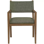 Chaise de salle à manger avec accoudoirs en tissu texturé Meridian Furniture Avon Linen