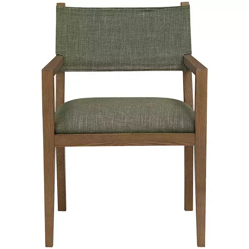 Chaise de salle à manger avec accoudoirs en tissu texturé Meridian Furniture Avon Linen