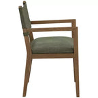 Chaise de salle à manger avec accoudoirs en tissu texturé Meridian Furniture Avon Linen