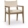 Meridian Furniture Avon Linen Textured Fabric Dining Arm Chair