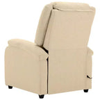 vidaXL Fauteuil de massage Crème Tissu et métal Medium