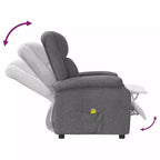 vidaXL Fauteuil de massage Crème Tissu et métal Medium
