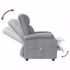 vidaXL Fauteuil de massage Crème Tissu et métal Medium