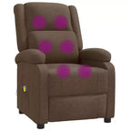 vidaXL Fauteuil de massage Crème Tissu et métal Medium
