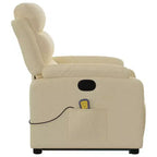 vidaXL Fauteuil inclinable de massage avec fonction releveur Gris clair