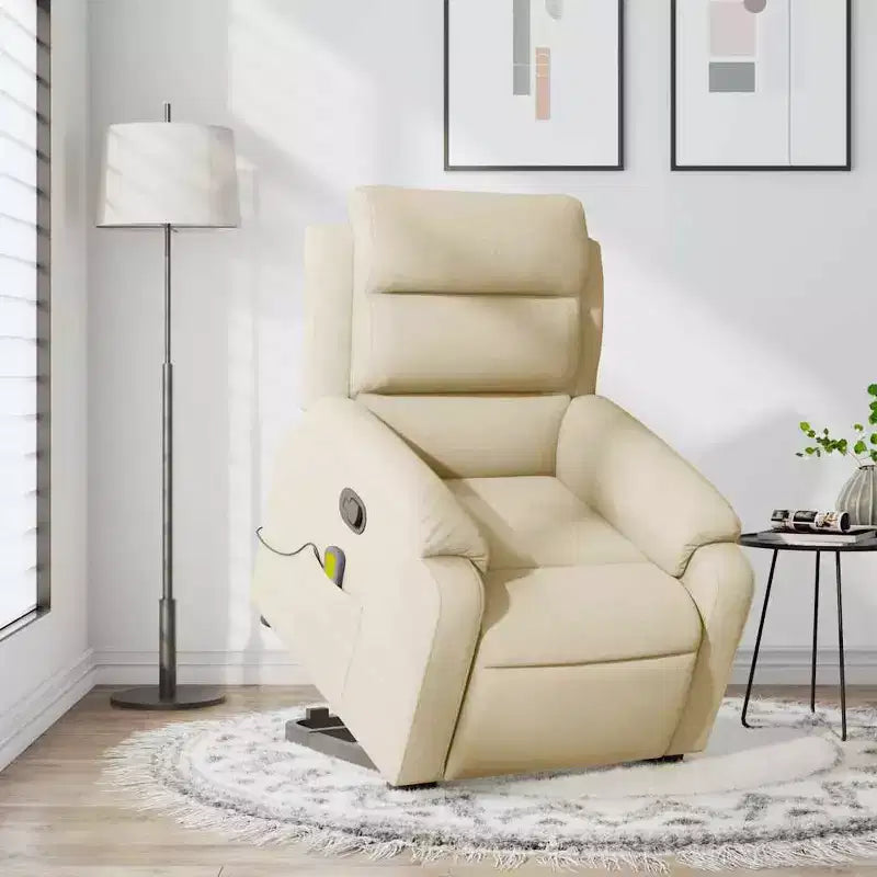 vidaXL Fauteuil inclinable de massage avec fonction releveur Gris clair