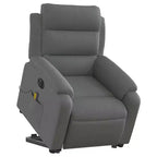 vidaXL Fauteuil inclinable de massage avec fonction releveur Gris clair