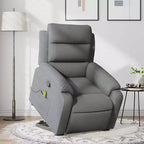 vidaXL Fauteuil inclinable de massage avec fonction releveur Gris clair