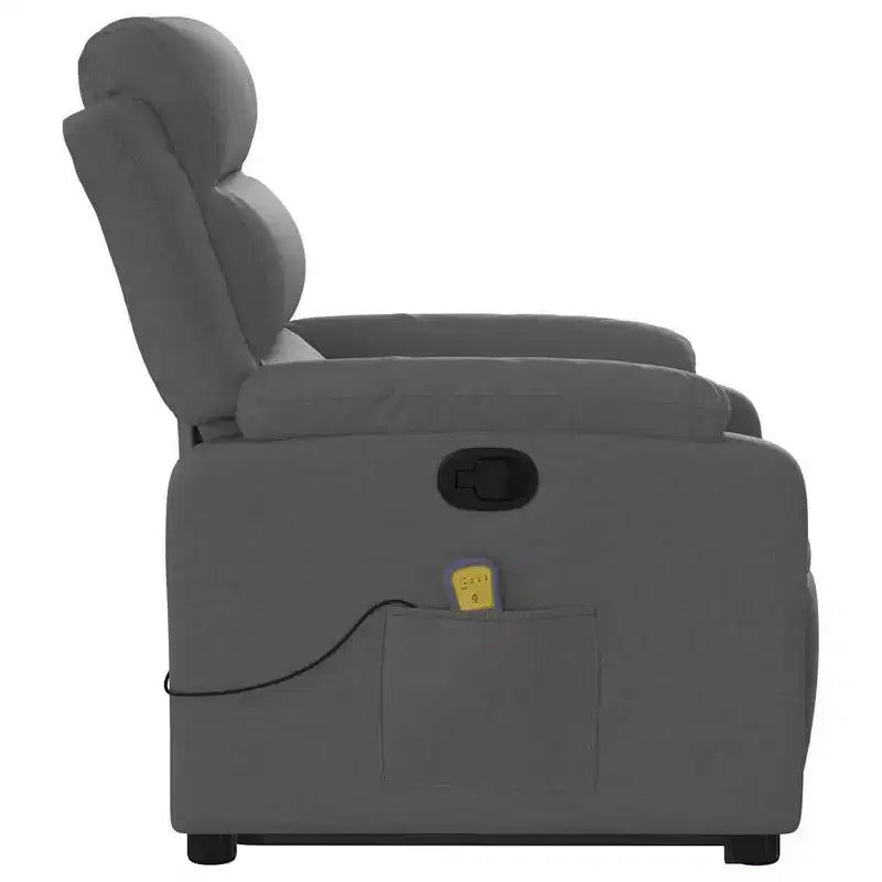 vidaXL Fauteuil inclinable de massage avec fonction releveur Gris clair
