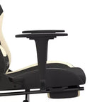 vidaXL Chaise de jeu noir et crème