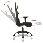 vidaXL Chaise de jeu noir et crème