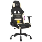 vidaXL Chaise de jeu noir et crème