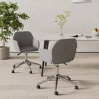 vidaXL Chaises de salle à manger pivotantes 2 pcs Tissu gris clair