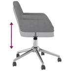 vidaXL Chaises de salle à manger pivotantes 2 pcs Tissu gris clair