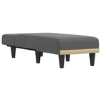 vidaXL Chaise longue Gris foncé 100 % polyester, contreplaqué Taille unique