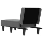 vidaXL Chaise longue Gris foncé 100 % polyester, contreplaqué Taille unique