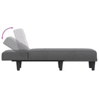 vidaXL Chaise longue Gris foncé 100 % polyester, contreplaqué Taille unique