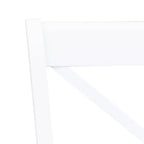 vidaXL Lot de 4 Chaises de Salle à Manger Blanc Bois d'hévéa Massif Standard