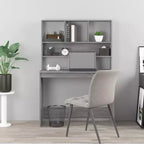 vidaXL Bureau Gris Béton Bois d'ingénierie 102 x 45 x 148 cm Bureau