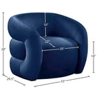 Fauteuil en Velours Roxbury Meridian Furniture