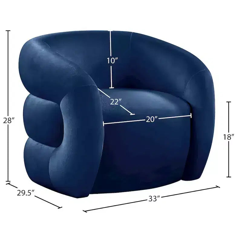Fauteuil en Velours Roxbury Meridian Furniture