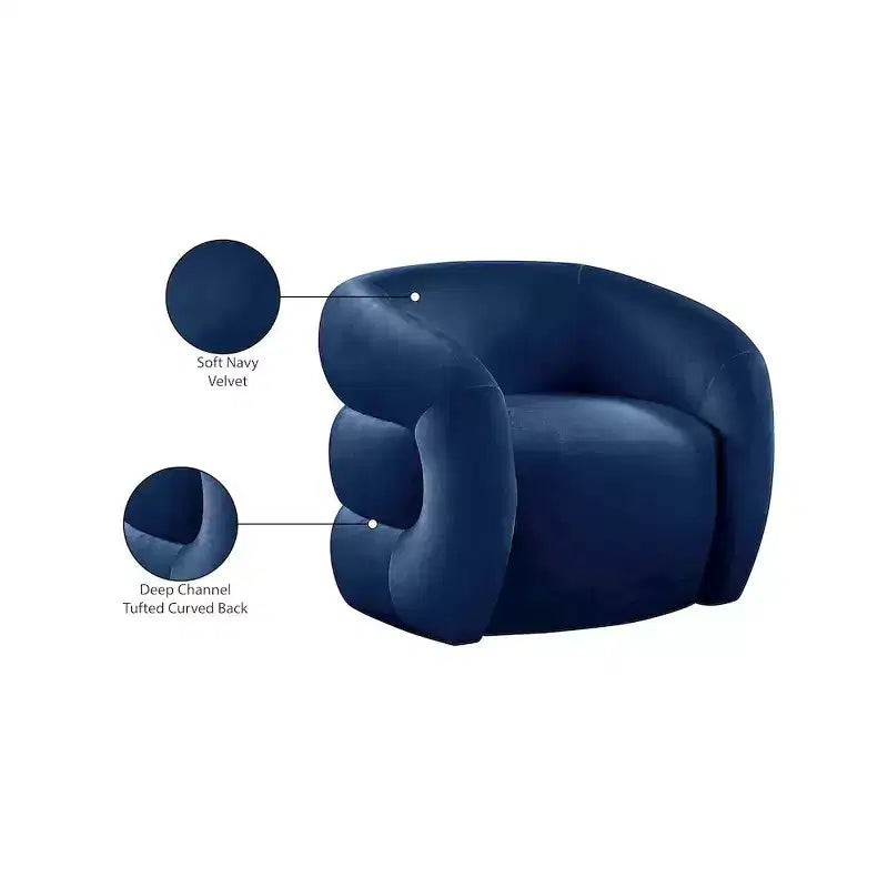 Fauteuil en Velours Roxbury Meridian Furniture