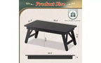 Table basse pliable DEXYLLO, petite table basse compacte contemporaine sans assemblage requis pour salon, maison, petit espace, noire