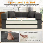 Canapé-lit sans accoudoirs Dyonery 78,8 avec cadre à forme fixe, canapé-lit pliant 5 en 1, canapé modulaire convertible pour salon, velours côtelé