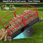 Remorque basculante utilitaire VTT robuste 1700 lb - Chariot de jardin et de cour en acier de 17 pi³ - Ridelles amovibles pour un chargement facile - À tracter derrière les tondeuses à gazon