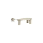 Meridian Furniture Sassari Travertin Table Basse en Béton Finition Travertin