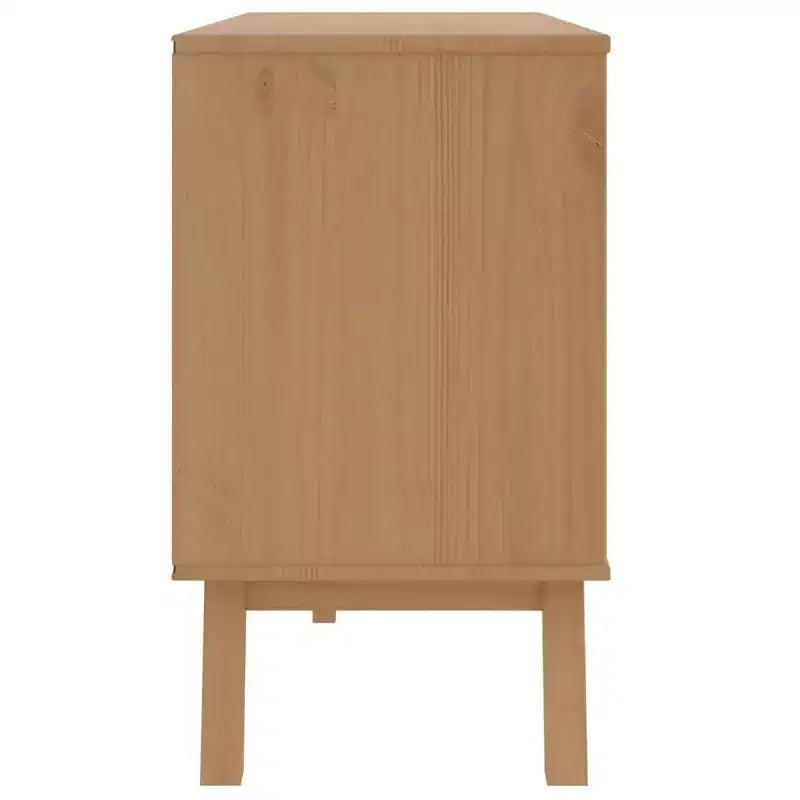 vidaXL Armoire à tiroirs Gris et marron Bois de pin massif, Bois d'ingénierie