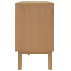 vidaXL Armoire à tiroirs Gris et marron Bois de pin massif, Bois d'ingénierie