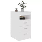 vidaXL Meuble à tiroirs blanc Bois d'ingénierie Meuble de rangement compact à tiroirs