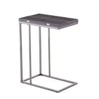 HomeRoots 25 Silver And Gray Expandable Rectangular End Table