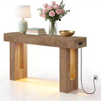 Console de ferme rustique, table de canapé rectangulaire en bois de 63 po de long, pour le bureau à domicile