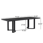 Christopher Knight Home Harish Ensemble de salle à manger moderne 7 pièces en bois d'hévéa rembourré en lin avec table rectangulaire