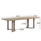 Christopher Knight Home Harish Ensemble de salle à manger moderne 7 pièces en bois d'hévéa rembourré en lin avec table rectangulaire