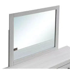Miroir de commode Passion Furniture Plano, cadre rectangulaire en bois, 39 po L x 37 po H